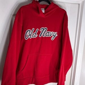 Old Navy Vibrant Red Pullover Fleece Hoodie XXL